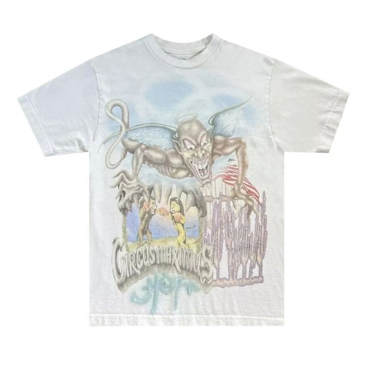 Travis Scott Travis Scott Australia Utopia Circus Maximus Tour Merch- Utopia Tee Vintage White product image